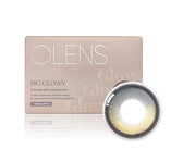 Olens Big Glowy Mocha Brown colored contact lens, 13.6mm graphic diameter, Monthly wear