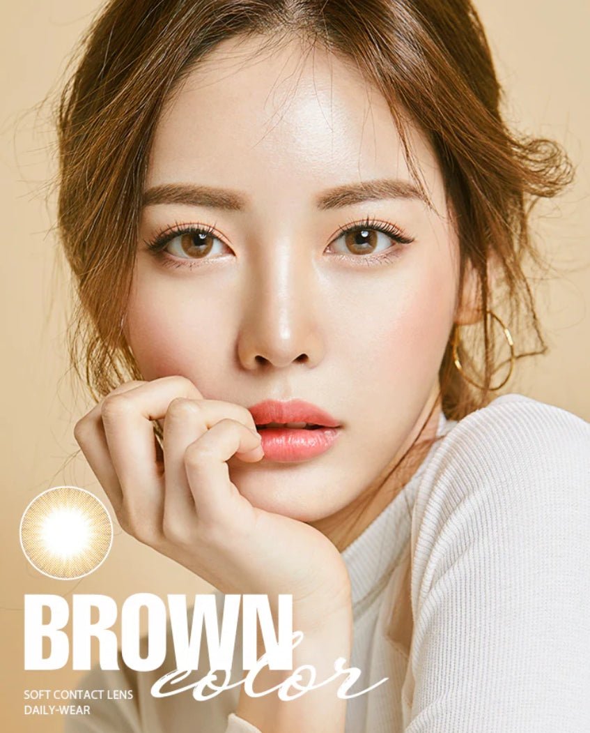 Olens Classi Water Brown colored contact lens, 13.4mm graphic diameter, 3-6 Months wear