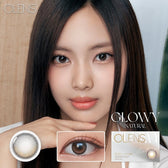 Olens Glowy Natural Mocha Brown colored contact lens, 13.0mm graphic diameter, Monthly wear