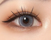 Olens Nella Ash Gray colored contact lens, 13.3mm graphic diameter, Monthly wear
