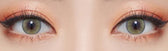 Olens Nella Ash Olive colored contact lens, 13.3mm graphic diameter, Monthly wear