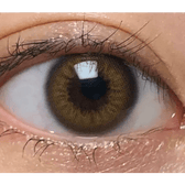 Olens Scandi Hazel — single-eye close-up showing the contact lens appearance