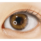Olens Scandi Hazel — single-eye close-up showing the contact lens appearance