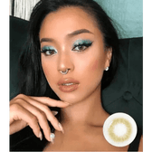 Olens Scandi Olive — model portrait showing the contact lens look