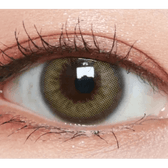 Olens Scandi Olive — single-eye close-up showing the contact lens appearance