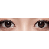 Olens SCL HI Black — both eyes wearing the contact lenses