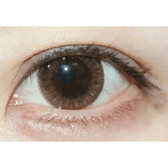 Olens SCL HI Brown — single-eye close-up showing the contact lens appearance