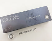 Olens Shine Black 1Day (20p) colored contact lens, 13.0mm graphic diameter, Daily wear