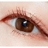 Olens ShineB Brown — single-eye close-up showing the contact lens appearance