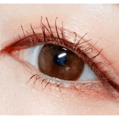 Olens ShineB Brown colored contact lens, 12.9mm graphic diameter, 3-6 Months wear