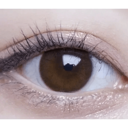 Olens ShineB Brown colored contact lens, 12.9mm graphic diameter, 3-6 Months wear