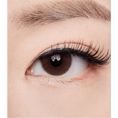 Olens ShineB Brown — single-eye close-up showing the contact lens appearance