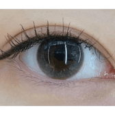 Olens ShineB Gray — single-eye close-up showing the contact lens appearance