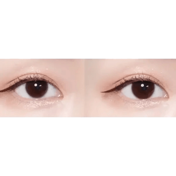 Olens Shining Pure Choco colored contact lens, 12.6mm graphic diameter, Monthly wear
