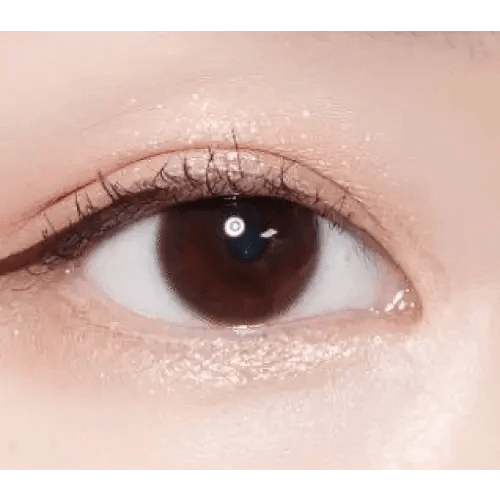Olens Shining Pure Choco colored contact lens, 12.6mm graphic diameter, Monthly wear
