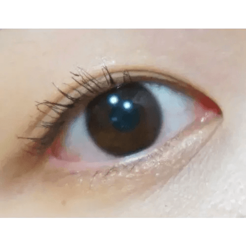 Olens Shining Pure Choco colored contact lens, 12.6mm graphic diameter, Monthly wear
