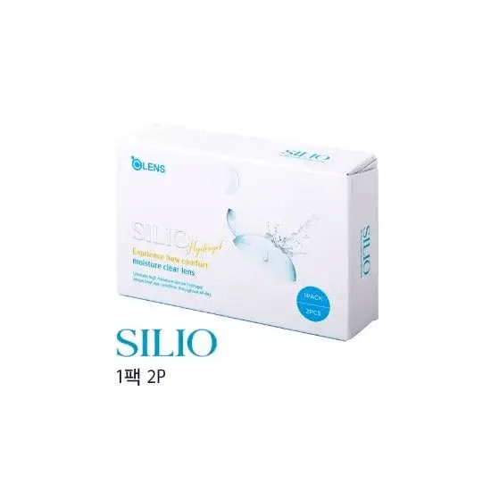Olens Silio Hydrogel Clear colored contact lens, 14.2mm graphic diameter, Monthly wear