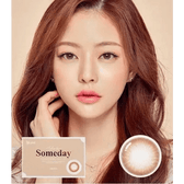 Olens Someday Brown — model portrait showing the contact lens look