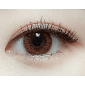 Olens Someday Brown — single-eye close-up showing the contact lens appearance