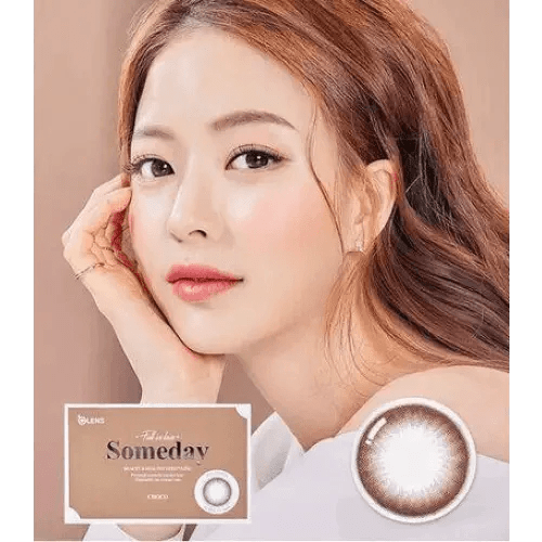 Olens Someday Choco colored contact lens, 13.3mm graphic diameter, Monthly wear