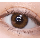 Olens Spanish Brown (20p) — single-eye close-up showing the contact lens appearance