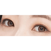 Olens Spanish Real Brown — both eyes wearing the contact lenses