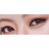 Olens Spanish Real Brown — both eyes wearing the contact lenses