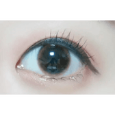 Olens Spring Rain Brown — single-eye close-up showing the contact lens appearance