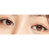 Olens Spring Rain Brown — single-eye close-up showing the contact lens appearance