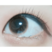 Olens Spring Rain Brown — single-eye close-up showing the contact lens appearance