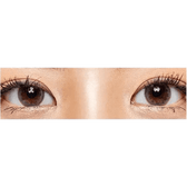 Olens Spring Rain Gray — both eyes wearing the contact lenses