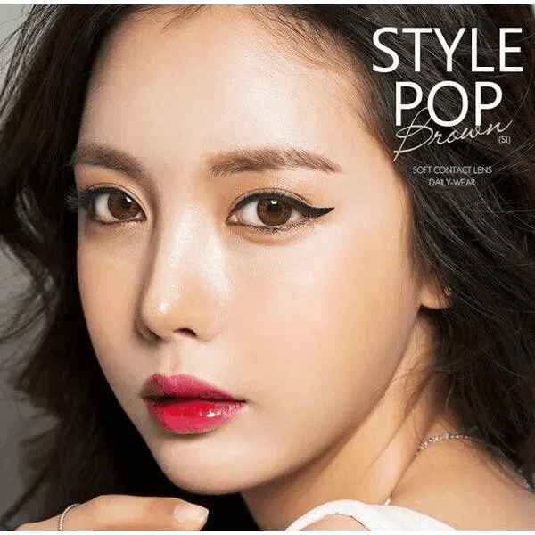 Olens Style Pop 3 Cone Brown colored contact lens, 13.5mm graphic diameter, 3-6 Months wear