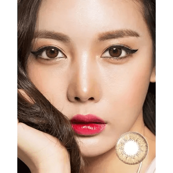 Olens Style Pop 3 Cone Brown colored contact lens, 13.5mm graphic diameter, 3-6 Months wear