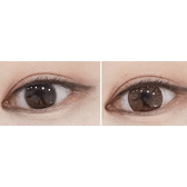 Olens Style Pop 3 Cone Brown — both eyes wearing the contact lenses