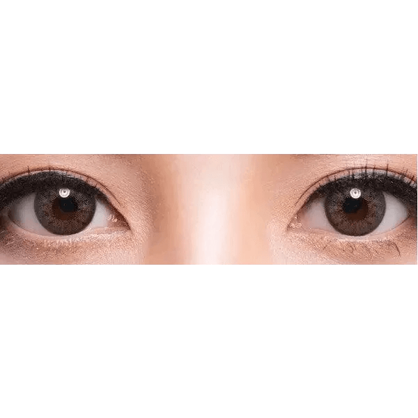 Olens Style Pop 3 Cone Gray — both eyes wearing the contact lenses