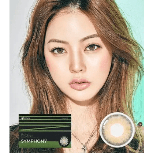 Olens Symphony 3con Green colored contact lens, 13.5mm graphic diameter, Monthly wear