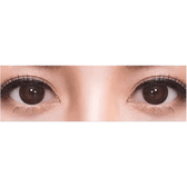 Olens Tok Tok Choco Shake — both eyes wearing the contact lenses