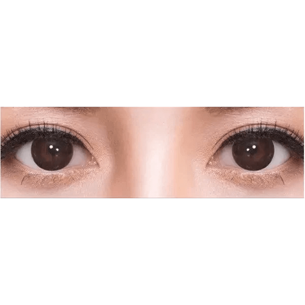 Olens Tok Tok Choco Shake — both eyes wearing the contact lenses