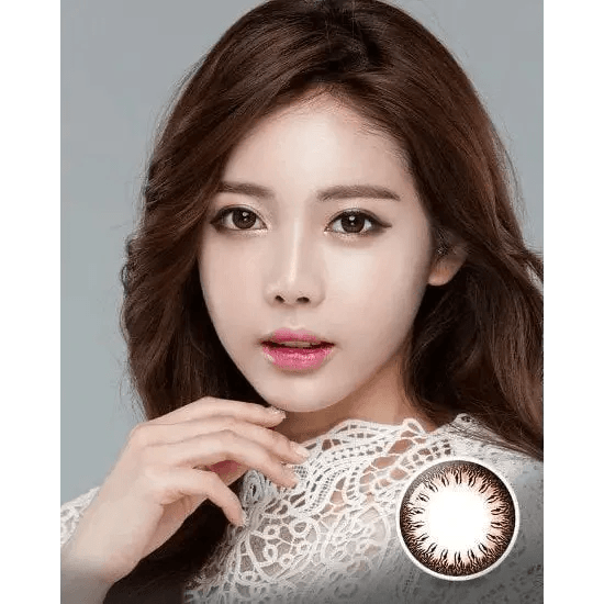 Olens Toy Brown colored contact lens, 14.0mm graphic diameter, Monthly wear