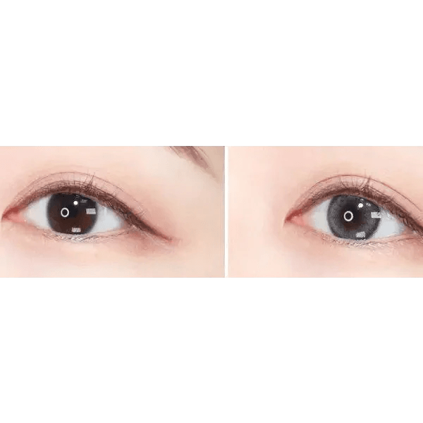 Olens ViVi Ring 1Day Gray (20p) — both eyes wearing the contact lenses