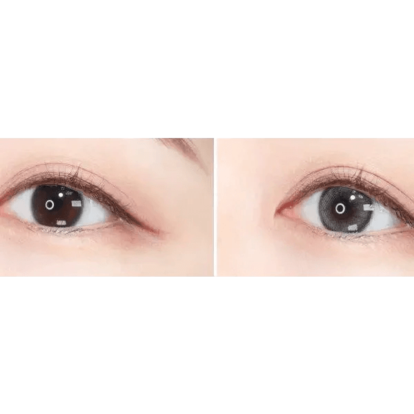 Olens ViVi Ring 1Day Gray (20p) — both eyes wearing the contact lenses