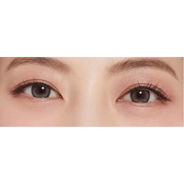 Olens ViVi Ring 1Day Gray (20p) — both eyes wearing the contact lenses