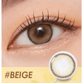 Olens ViVi Ring Beige — single-eye close-up showing the contact lens appearance