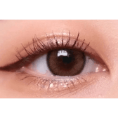 Olens ViVi Ring Brown — single-eye close-up showing the contact lens appearance