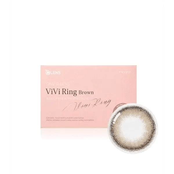 Olens ViVi Ring Brown Toric colored contact lens, 13.0mm graphic diameter, Monthly wear
