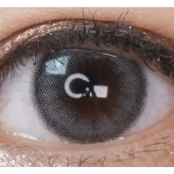 Olens ViVi Ring Gray — single-eye close-up showing the contact lens appearance