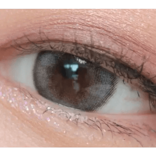 Olens ViVi Ring Gray — single-eye close-up showing the contact lens appearance