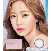 Olens ViVi Ring Pink — model portrait showing the contact lens look