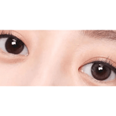 Olens ViVi Ring Pink — both eyes wearing the contact lenses