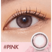 Olens ViVi Ring Pink — single-eye close-up showing the contact lens appearance